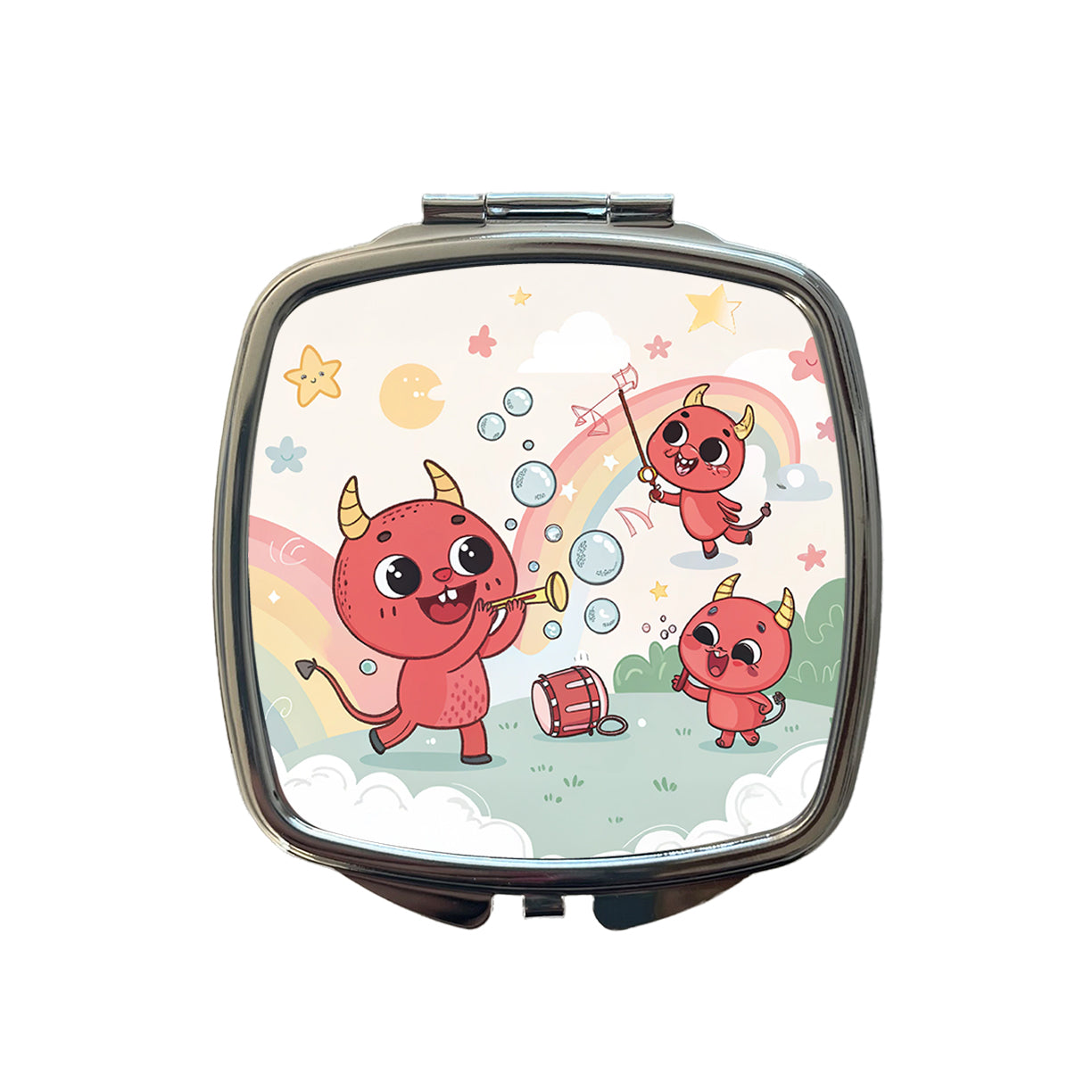 Kawaii Devils Small Travel Purse Handbag Pocket Makeup Compact Mirror