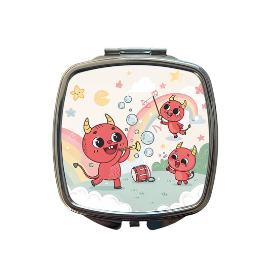 Kawaii Devils Small Travel Purse Handbag Pocket Makeup Compact Mirror