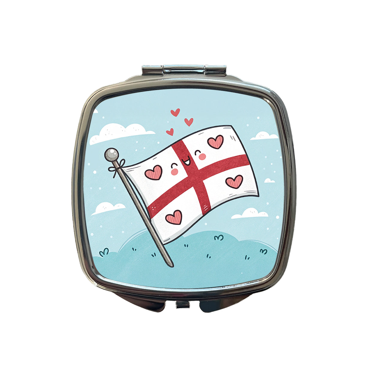 Kawaii England Flag Small Travel Purse Handbag Pocket Makeup Compact Mirror