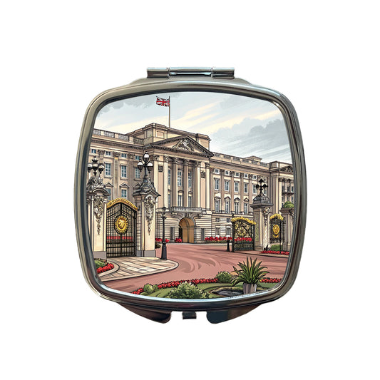 Buckingham Palace London England Great Britain Small Travel Purse Handbag Pocket Makeup Compact Mirror