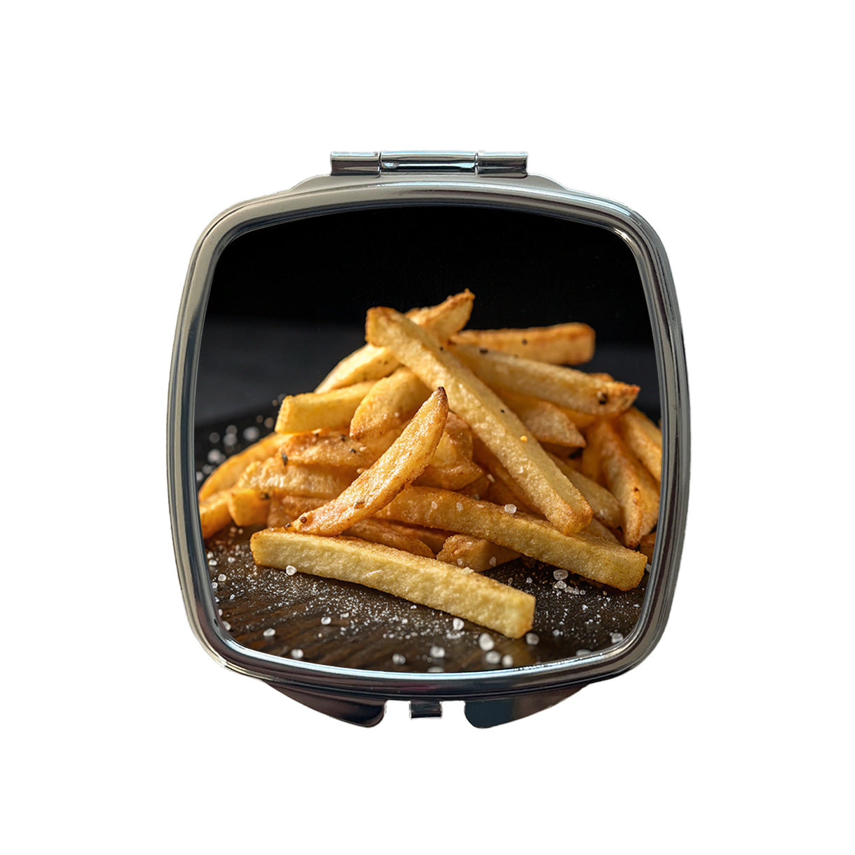 French Fries Small Travel Purse Handbag Pocket Makeup Compact Mirror