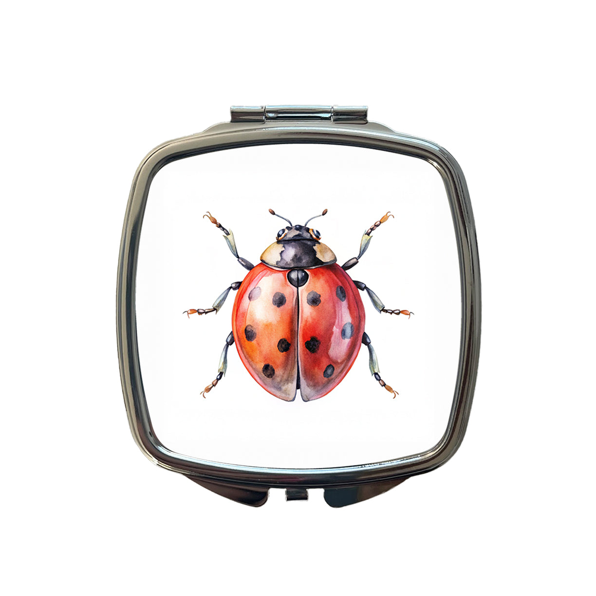 Ladybug Watercolor Small Travel Purse Handbag Pocket Makeup Compact Mirror