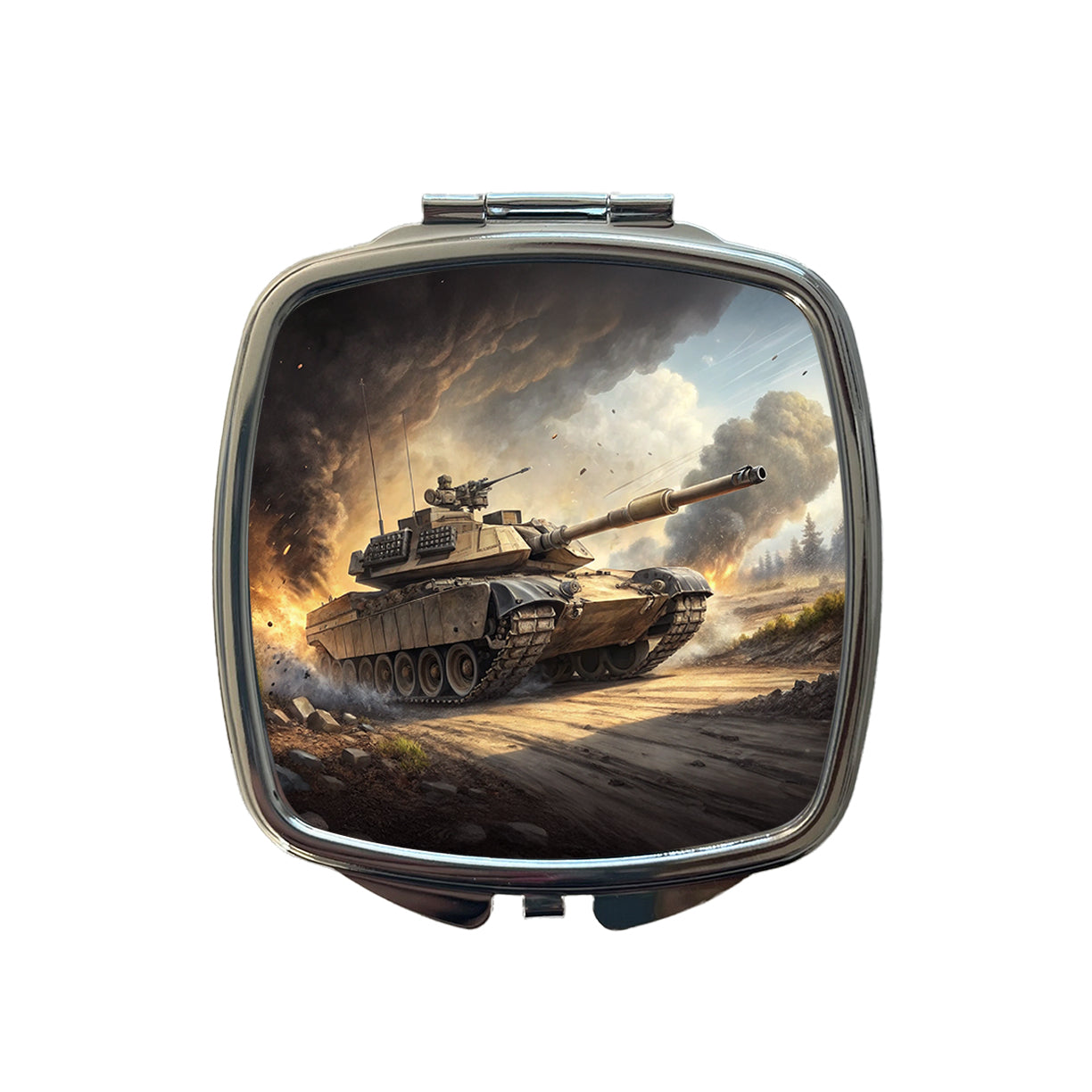 M1 Abrams Tank On The Move Small Travel Purse Handbag Pocket Makeup Compact Mirror