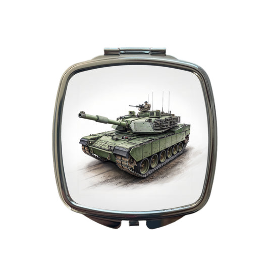 M1 Abrams US Main Battle Tank Small Travel Purse Handbag Pocket Makeup Compact Mirror