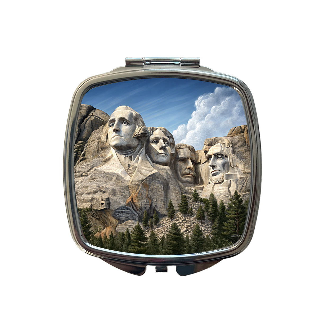 Mount Rushmore National Memorial Black Hills South Dakota Small Travel Purse Handbag Pocket Makeup Compact Mirror