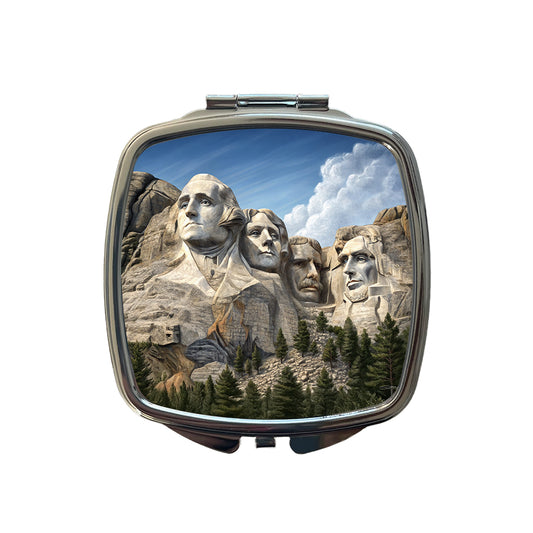 Mount Rushmore National Memorial Black Hills South Dakota Small Travel Purse Handbag Pocket Makeup Compact Mirror