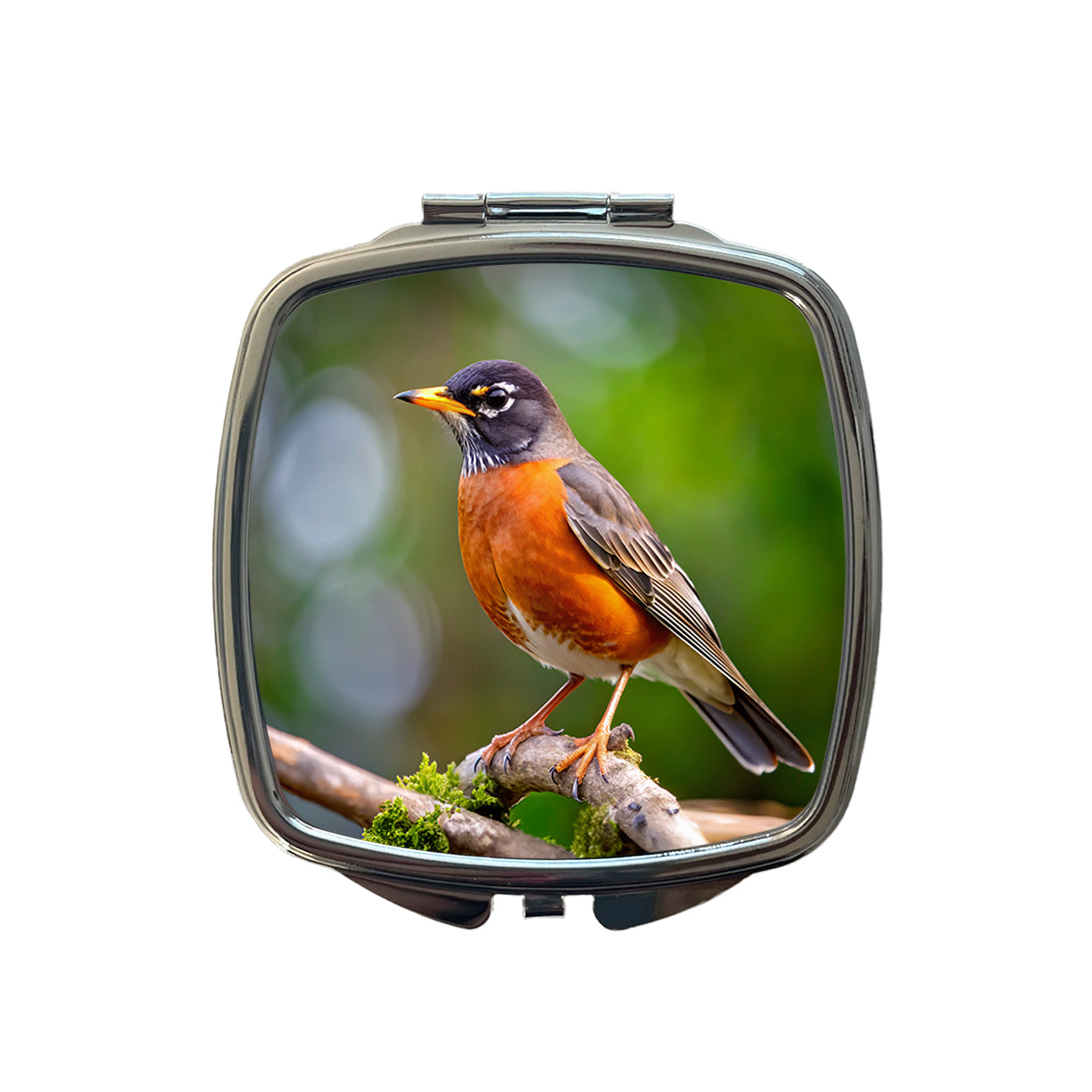 American Robin Backyard Bird Small Travel Purse Handbag Pocket Makeup Compact Mirror