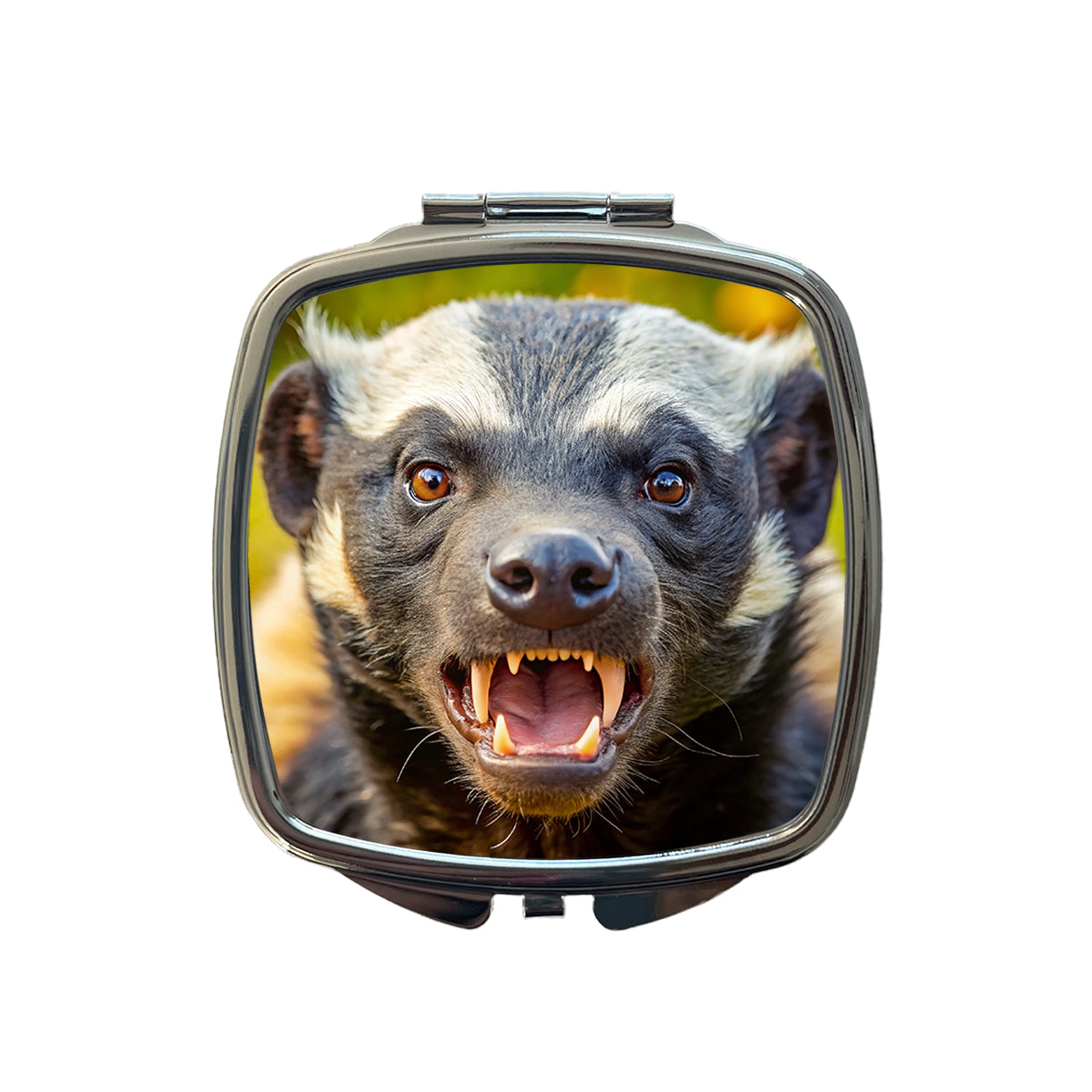 Angry Honey Badger Small Travel Purse Handbag Pocket Makeup Compact Mirror