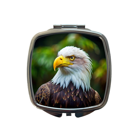 Bald Eagle Raptor Bird Of Prey Small Travel Purse Handbag Pocket Makeup Compact Mirror