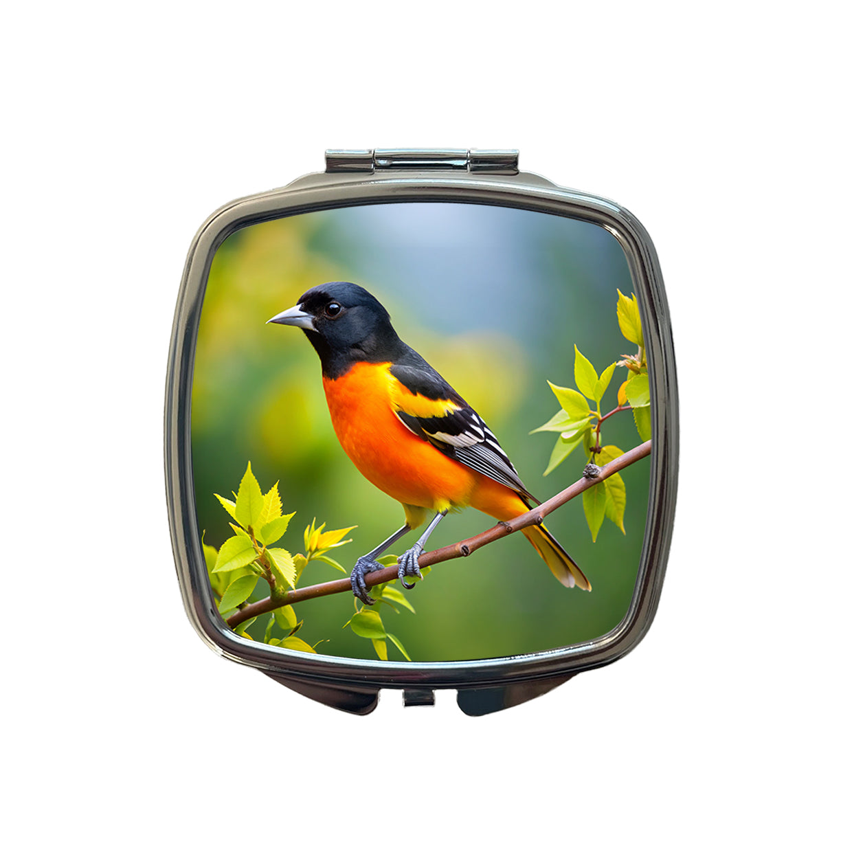 Baltimore Oriole Backyard Bird Small Travel Purse Handbag Pocket Makeup Compact Mirror