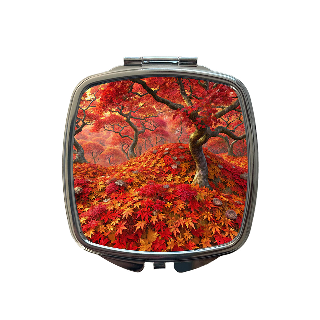 Beautiful Autumn Fall Leaves Small Travel Purse Handbag Pocket Makeup Compact Mirror