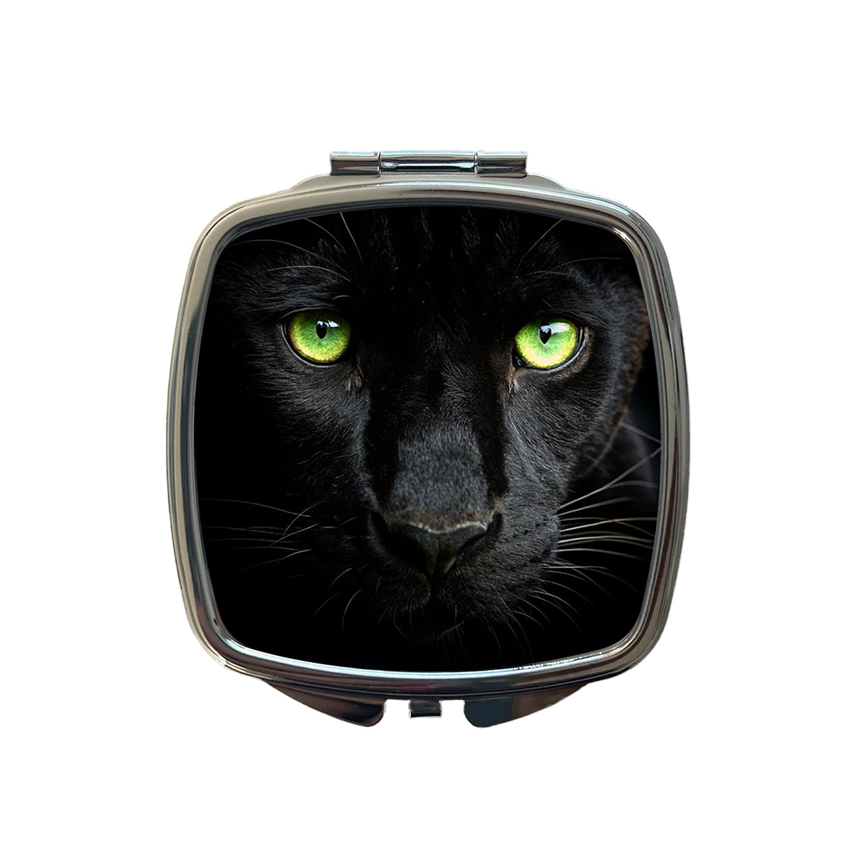 Black Panther Eyes Small Travel Purse Handbag Pocket Makeup Compact Mirror