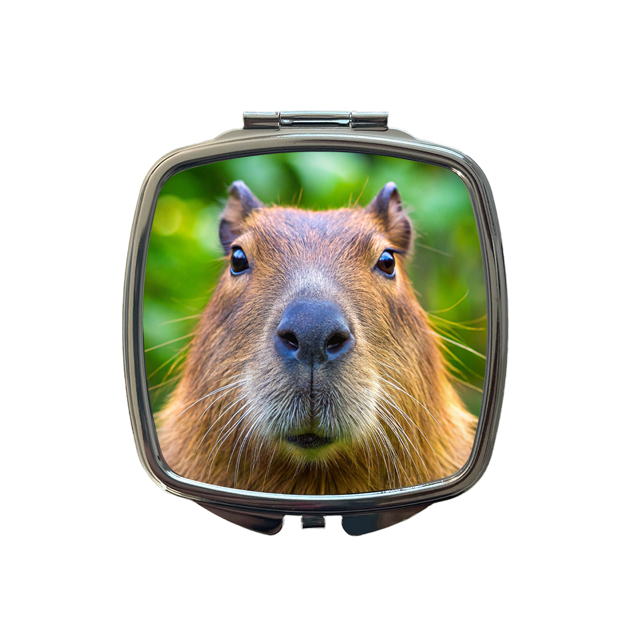 Capybara Face Small Travel Purse Handbag Pocket Makeup Compact Mirror