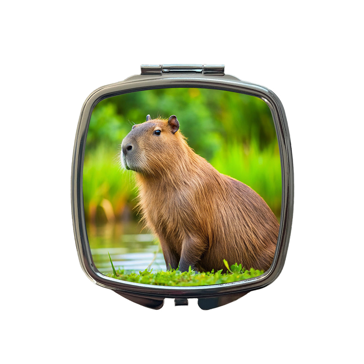 Capybara Small Travel Purse Handbag Pocket Makeup Compact Mirror