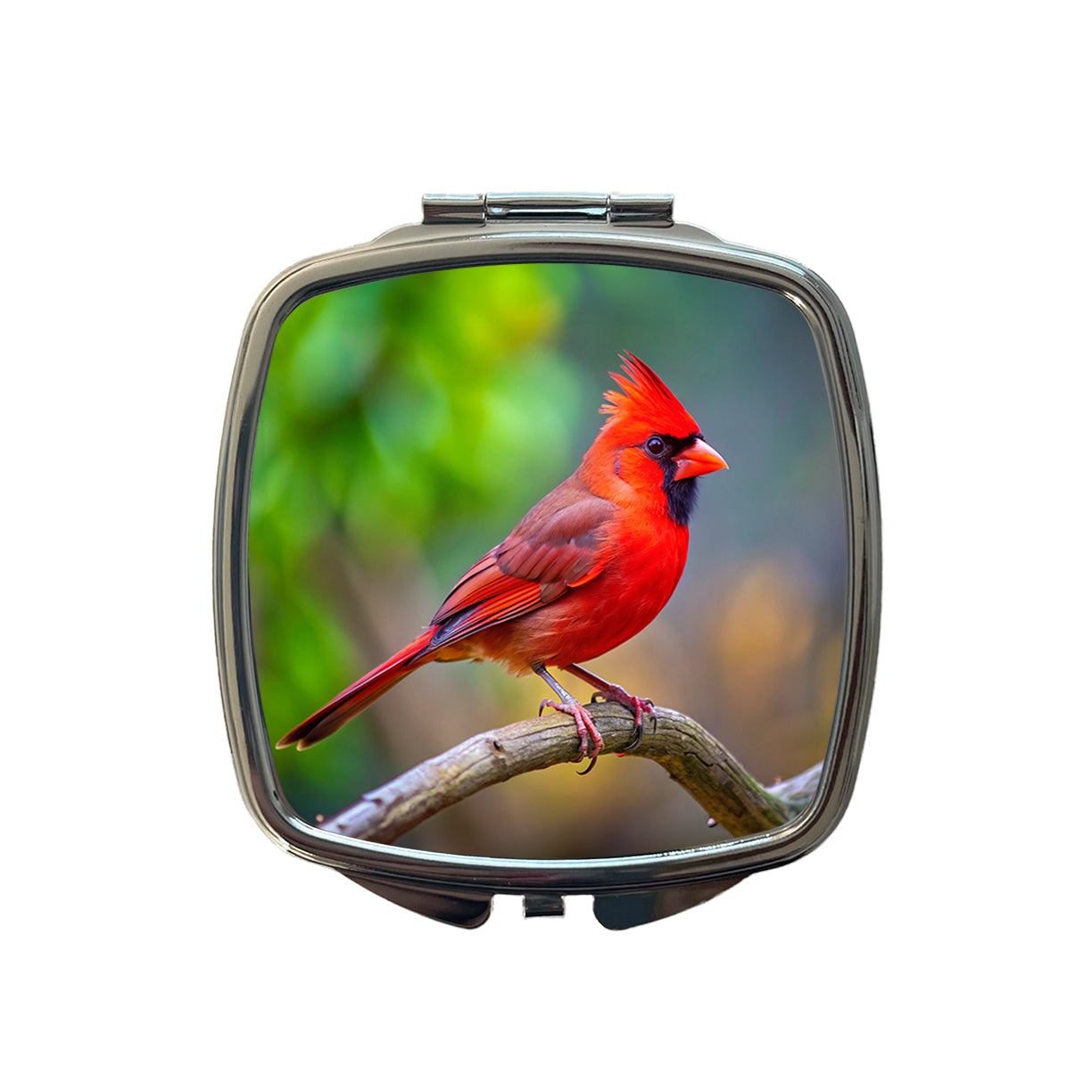 Cardinal Backyard Bird Small Travel Purse Handbag Pocket Makeup Compact Mirror