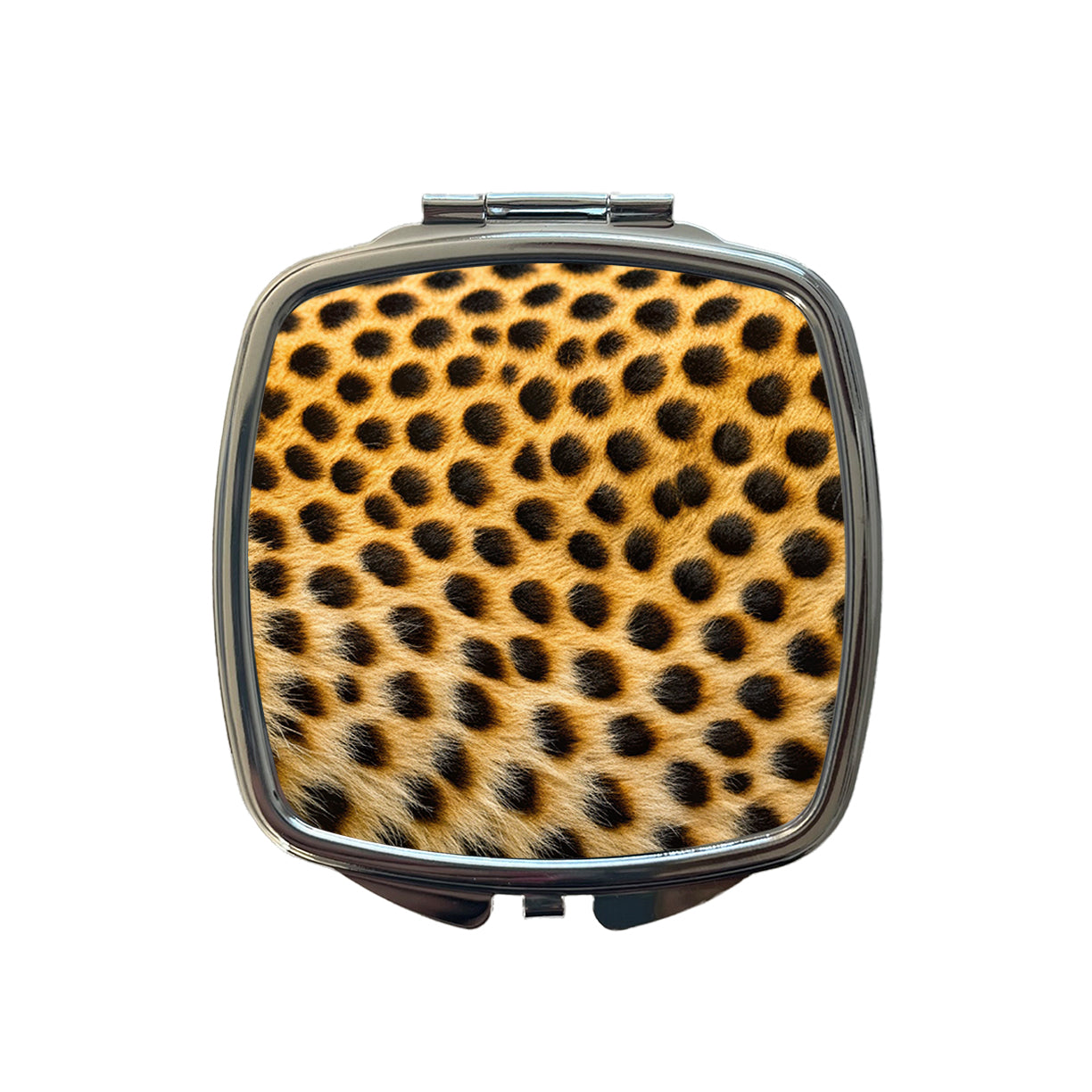 Cheetah Spots Fur Pattern Small Travel Purse Handbag Pocket Makeup Compact Mirror