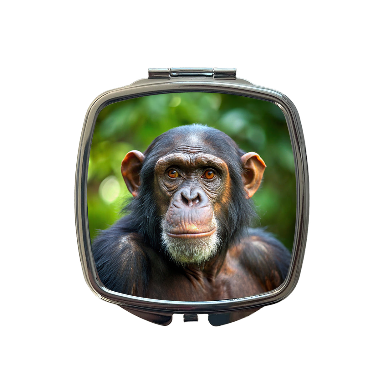 Chimpanzee Monkey Small Travel Purse Handbag Pocket Makeup Compact Mirror