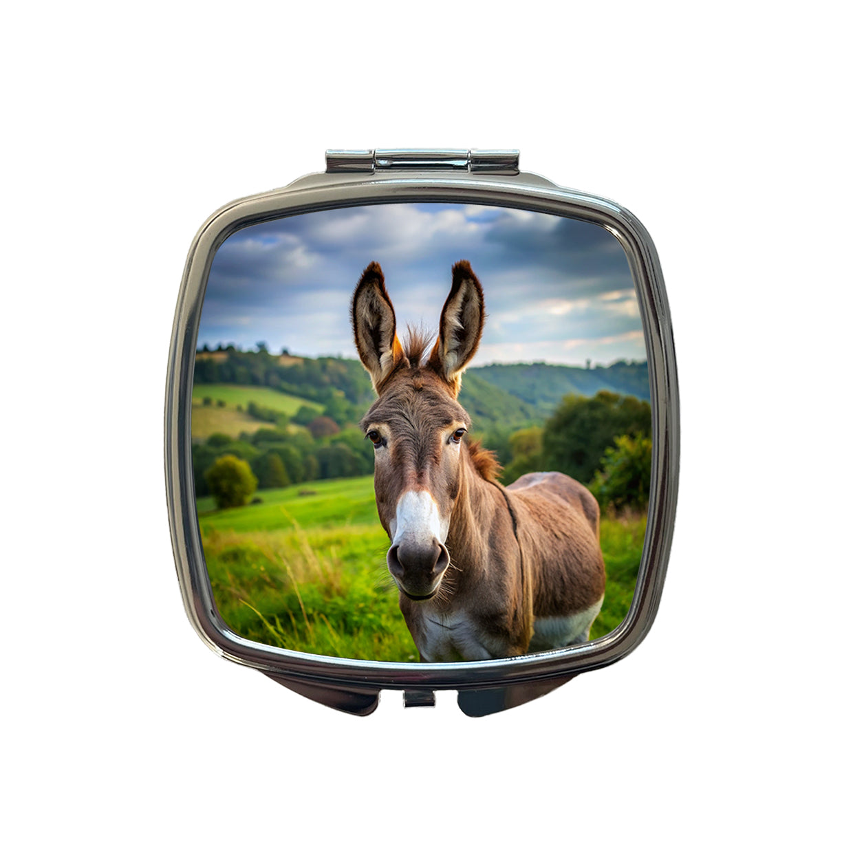 Donkey Small Travel Purse Handbag Pocket Makeup Compact Mirror