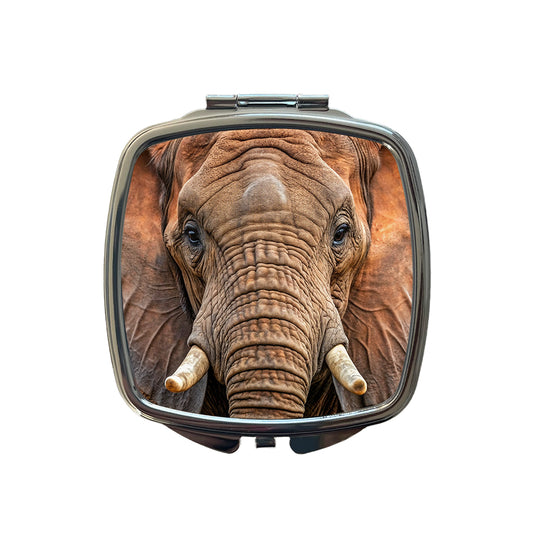 Elephant Small Travel Purse Handbag Pocket Makeup Compact Mirror