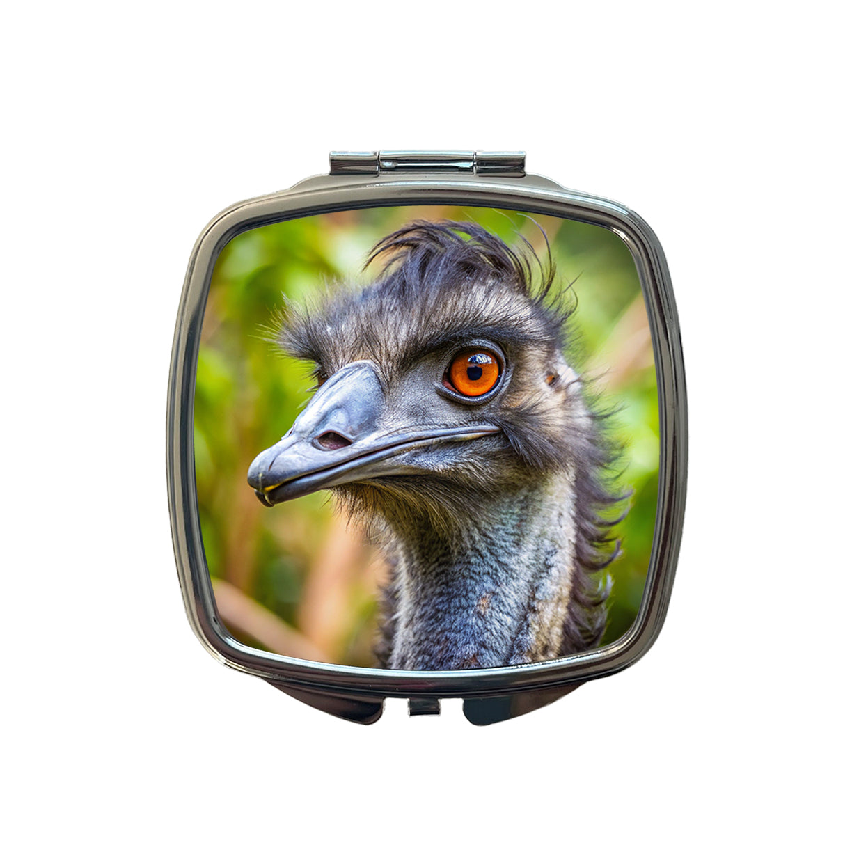 Emu Small Travel Purse Handbag Pocket Makeup Compact Mirror