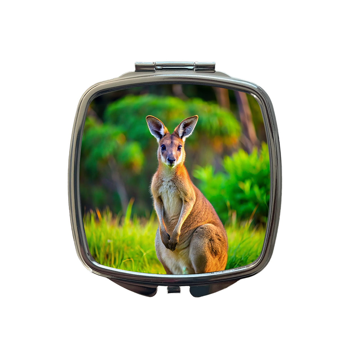 Kangaroo Small Travel Purse Handbag Pocket Makeup Compact Mirror