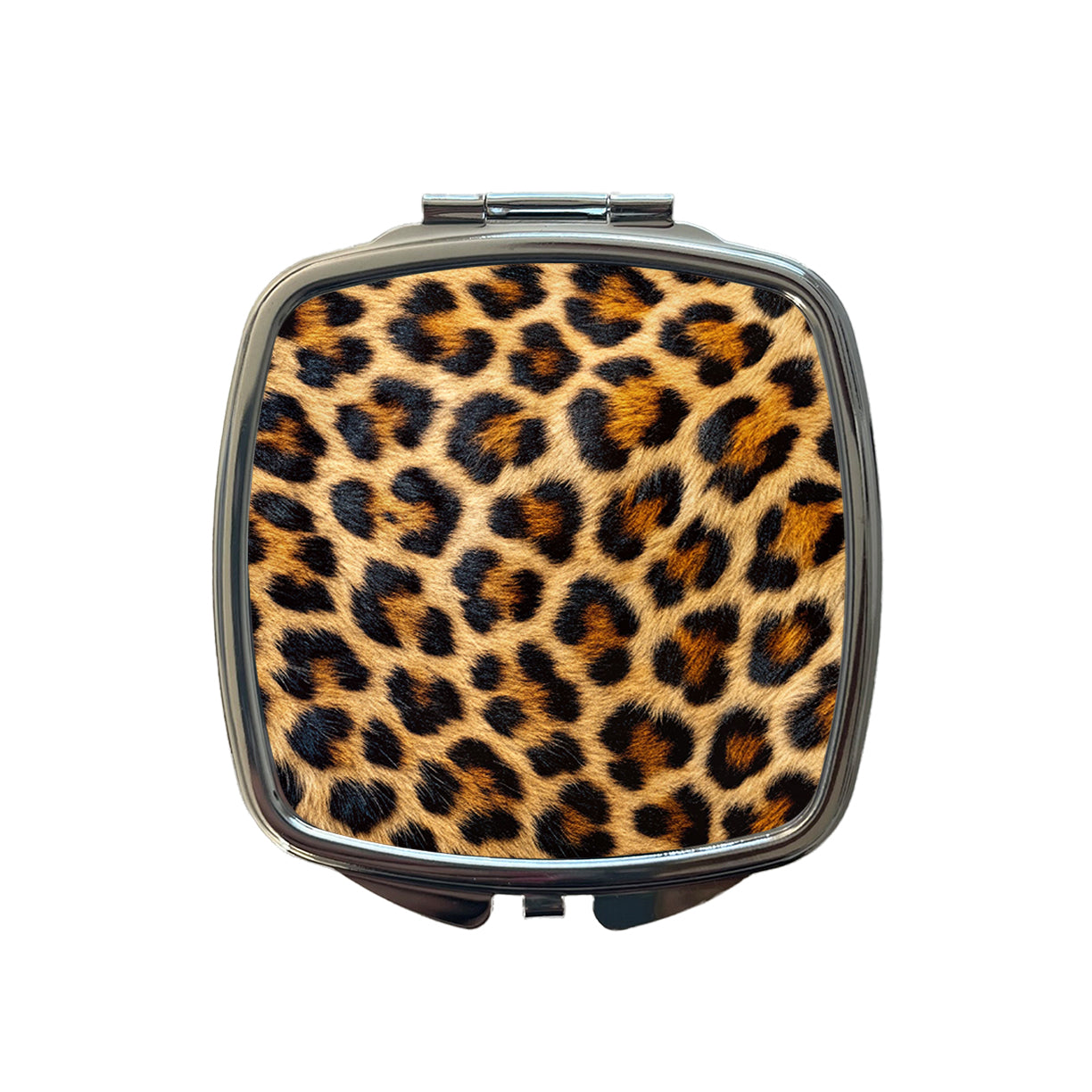 Leopard Spots Fur Pattern Small Travel Purse Handbag Pocket Makeup Compact Mirror