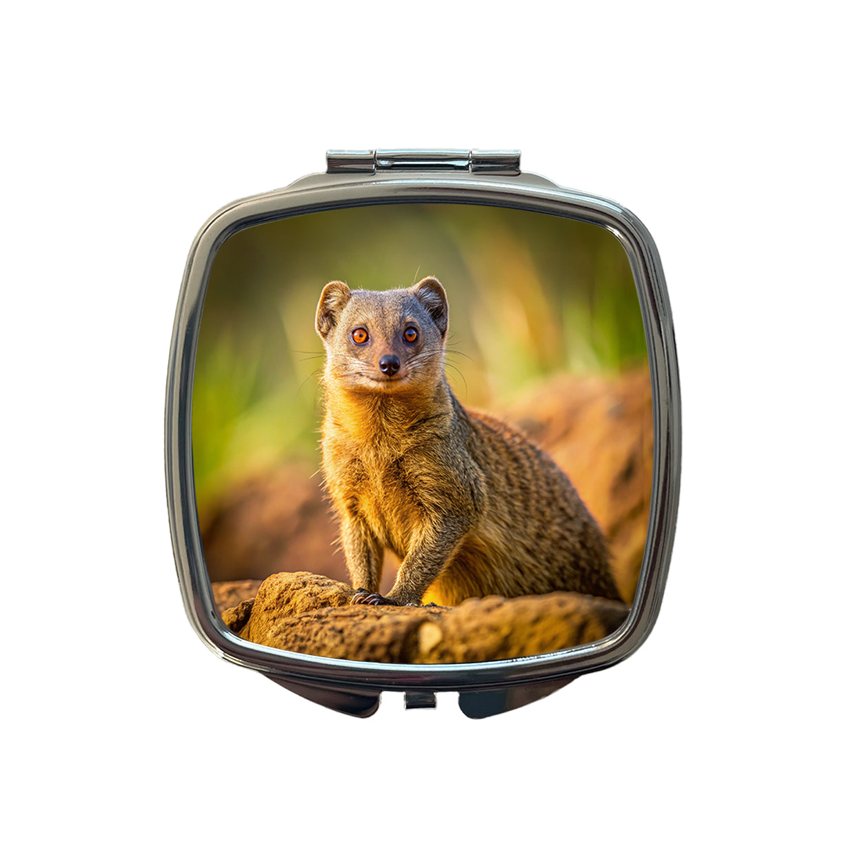 Mongoose Small Travel Purse Handbag Pocket Makeup Compact Mirror