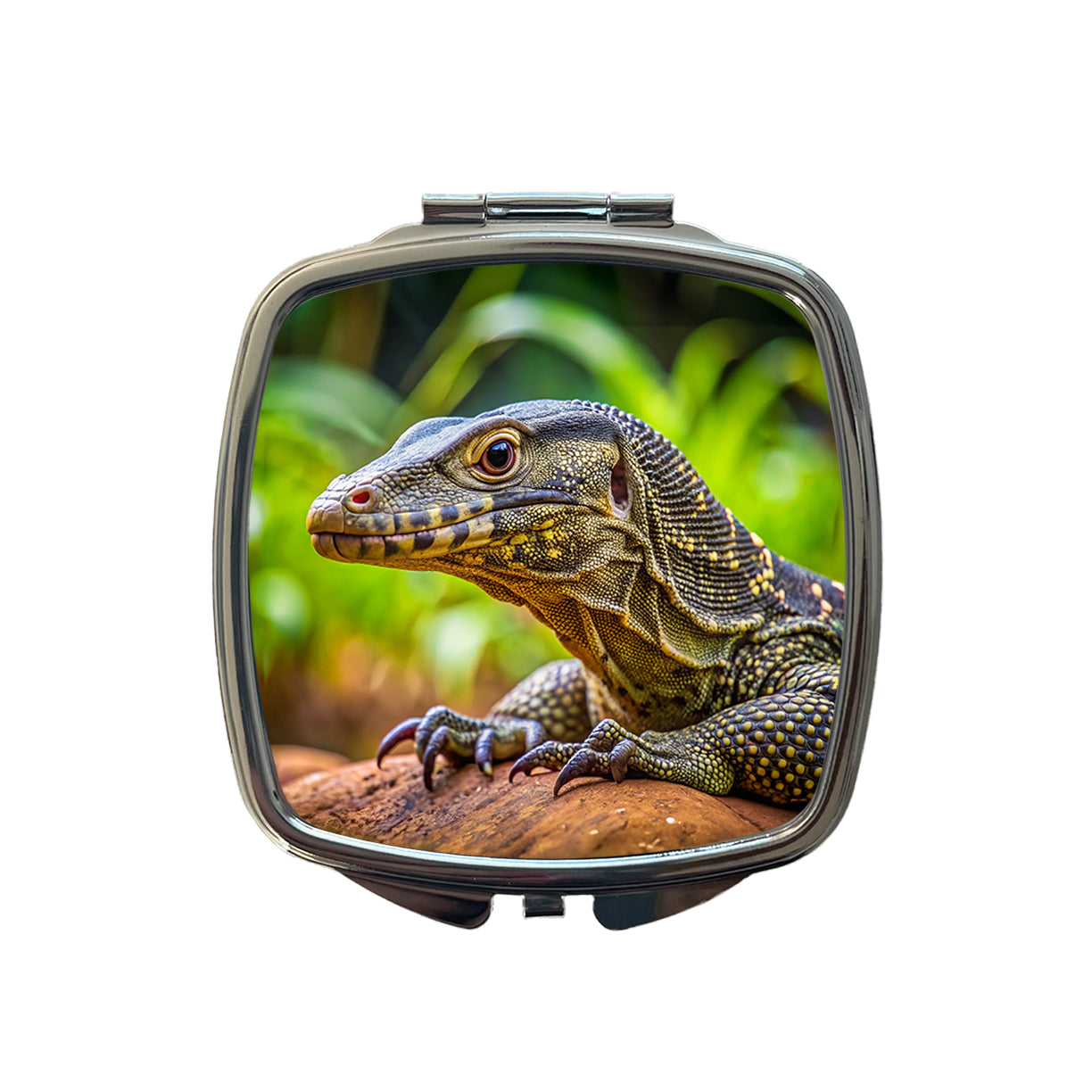 Monitor Lizard Reptile Small Travel Purse Handbag Pocket Makeup Compact Mirror