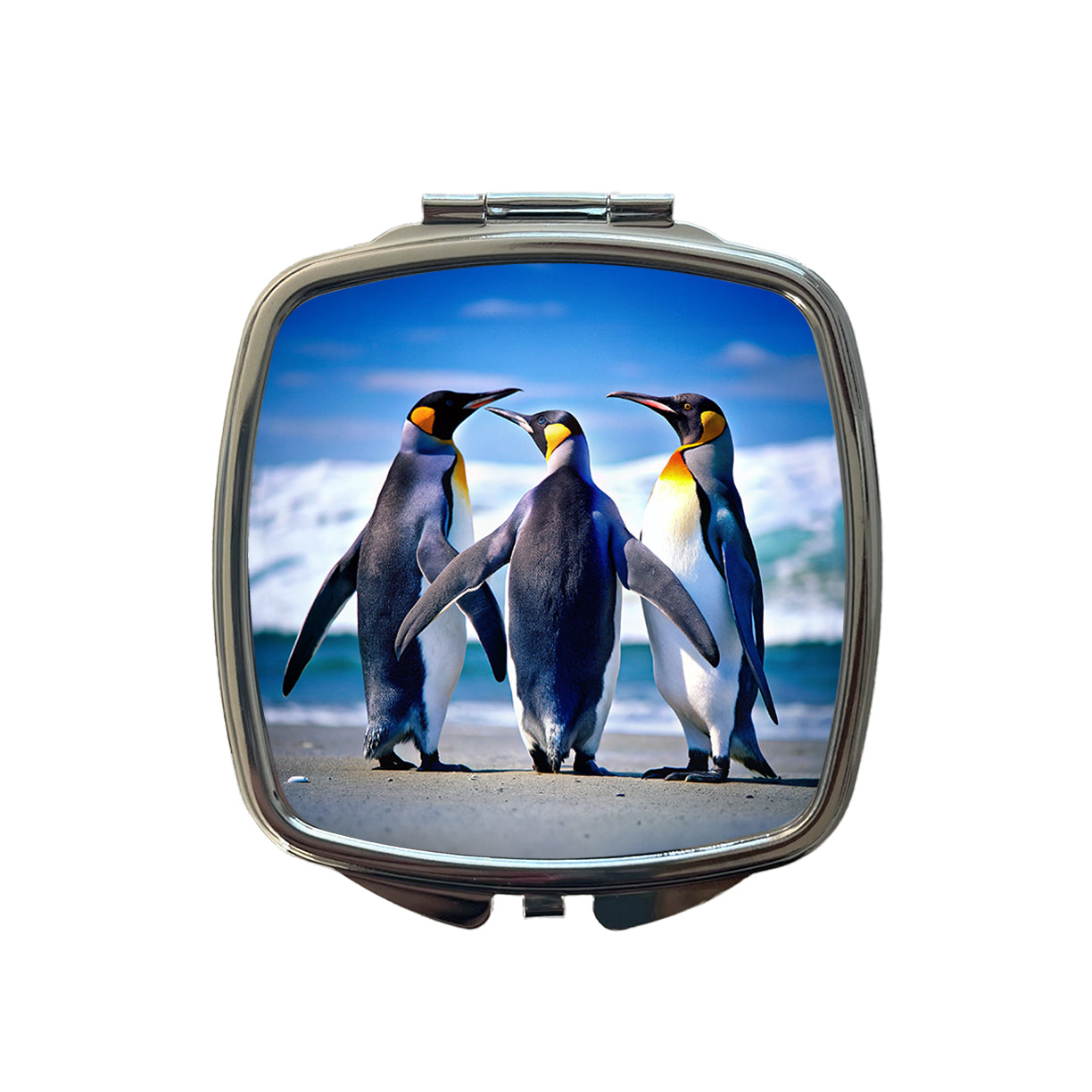 Penguins Small Travel Purse Handbag Pocket Makeup Compact Mirror