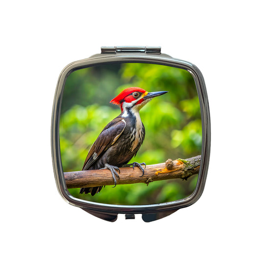 Pileated Woodpecker Backyard Bird Small Travel Purse Handbag Pocket Makeup Compact Mirror