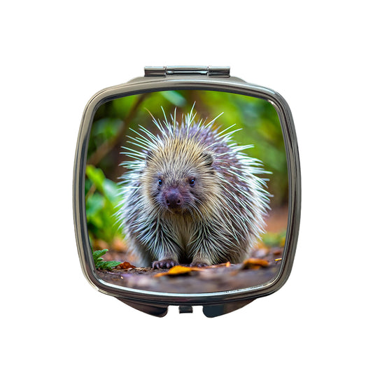 Porcupine Small Travel Purse Handbag Pocket Makeup Compact Mirror