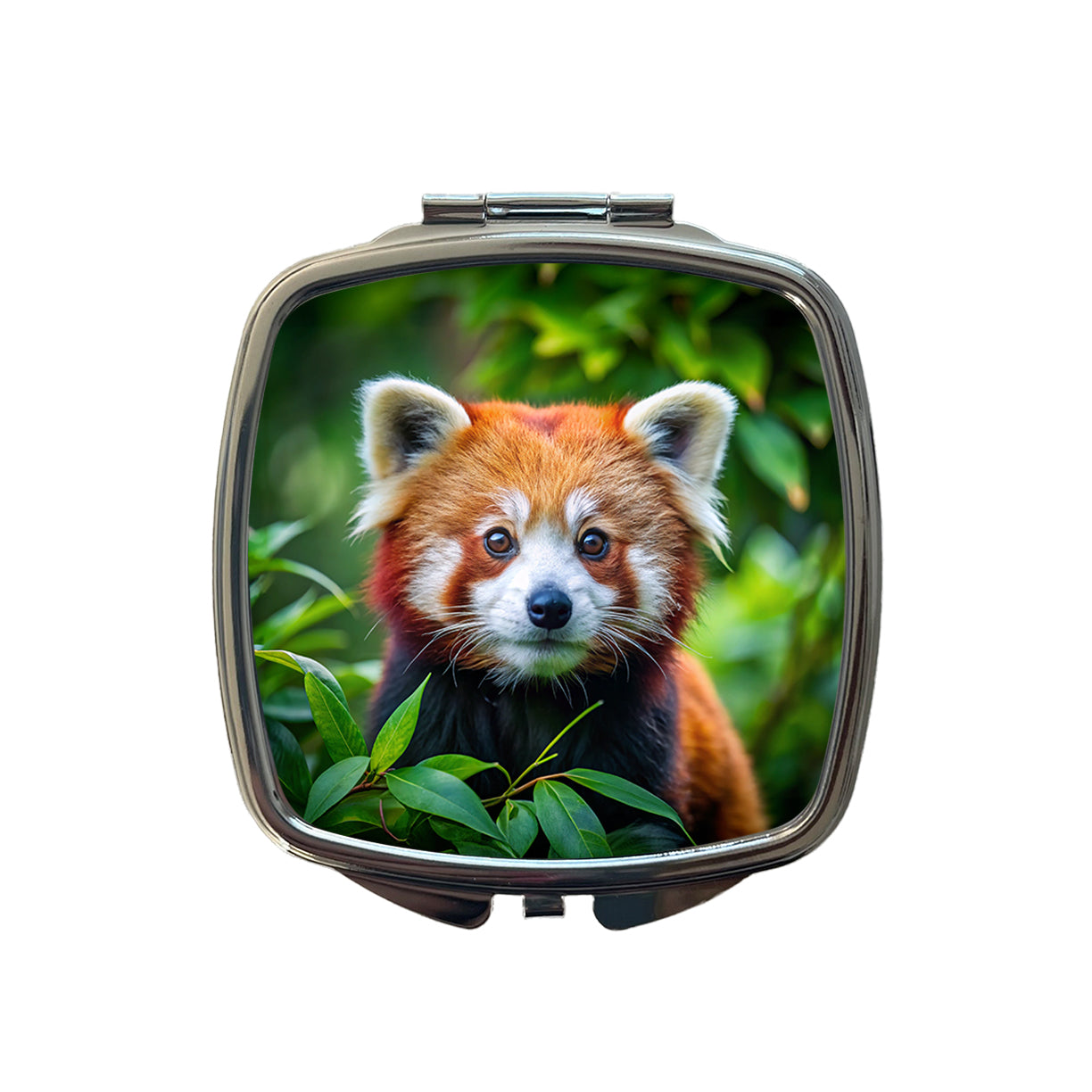 Red Panda Small Travel Purse Handbag Pocket Makeup Compact Mirror