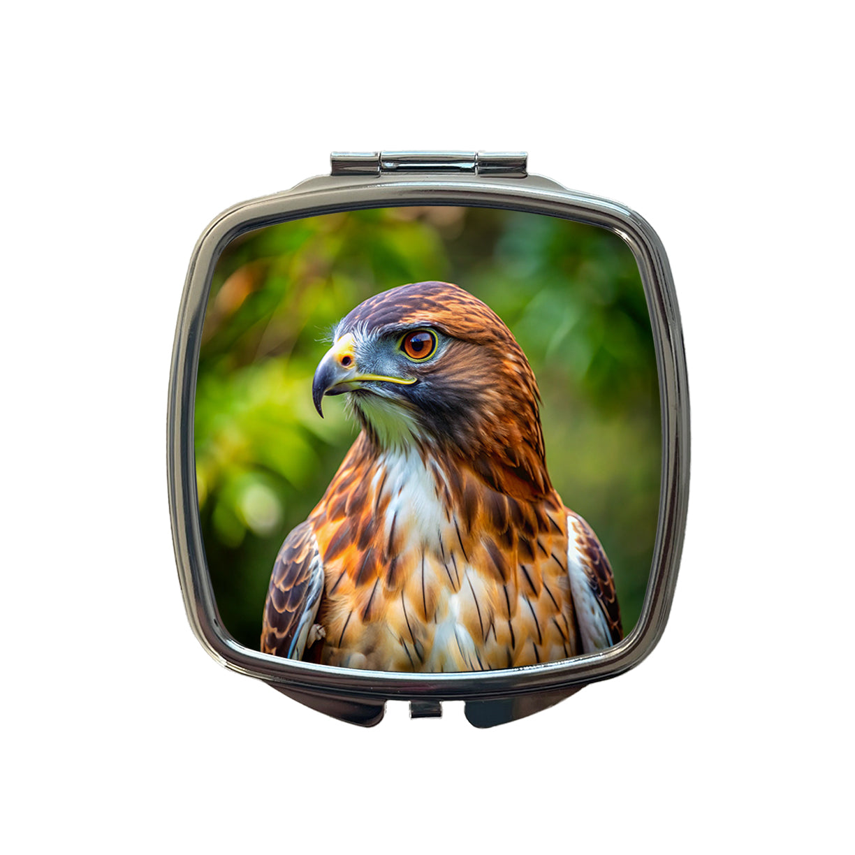 Red-Tailed Hawk Raptor Bird Of Prey Small Travel Purse Handbag Pocket Makeup Compact Mirror