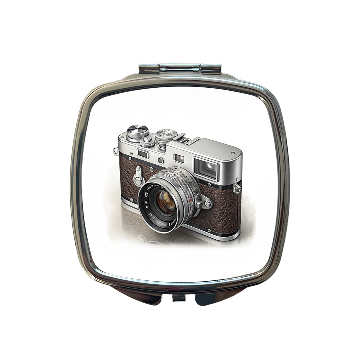 Retro 35mm Photography Camera Small Travel Purse Handbag Pocket Makeup Compact Mirror
