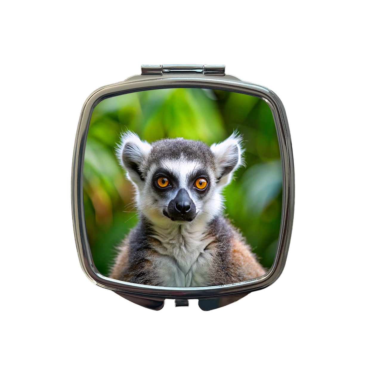 Ring-Tailed Lemur Small Travel Purse Handbag Pocket Makeup Compact Mirror
