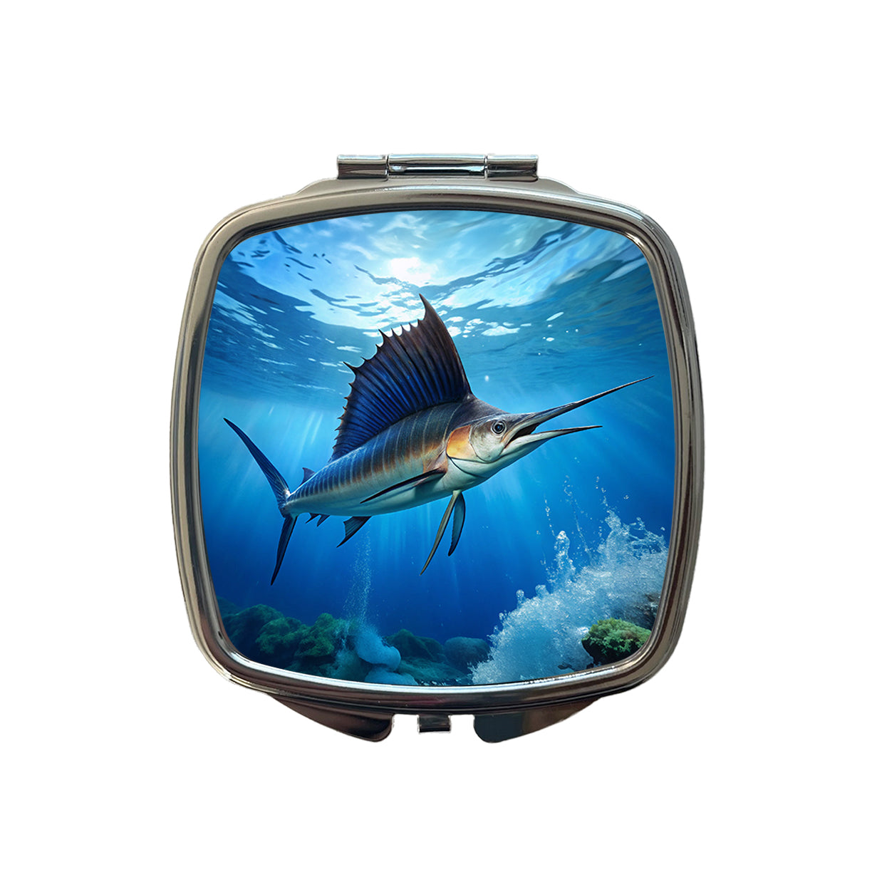 Sailfish Small Travel Purse Handbag Pocket Makeup Compact Mirror