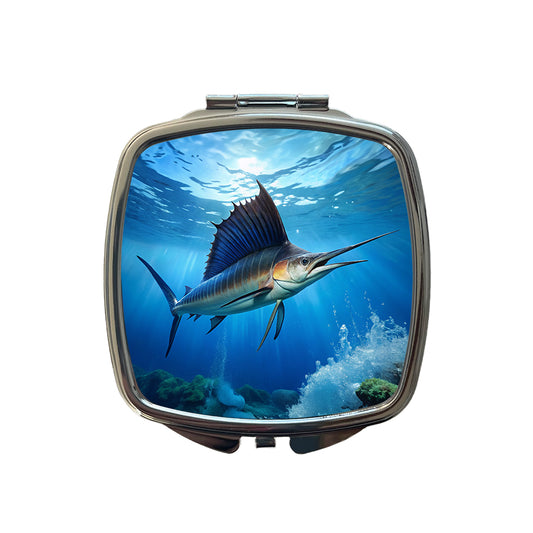 Sailfish Small Travel Purse Handbag Pocket Makeup Compact Mirror