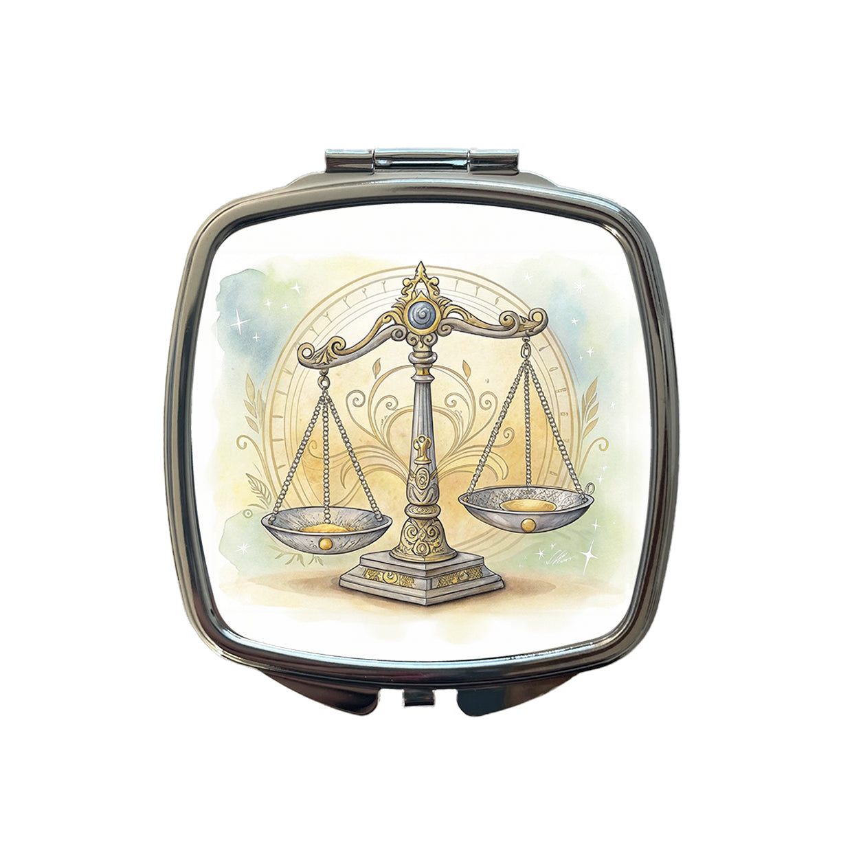 Scales Of Justice Lawyer Judge Paralegal Small Travel Purse Handbag Pocket Makeup Compact Mirror