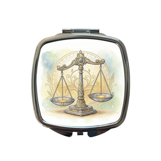 Scales Of Justice Lawyer Judge Paralegal Small Travel Purse Handbag Pocket Makeup Compact Mirror