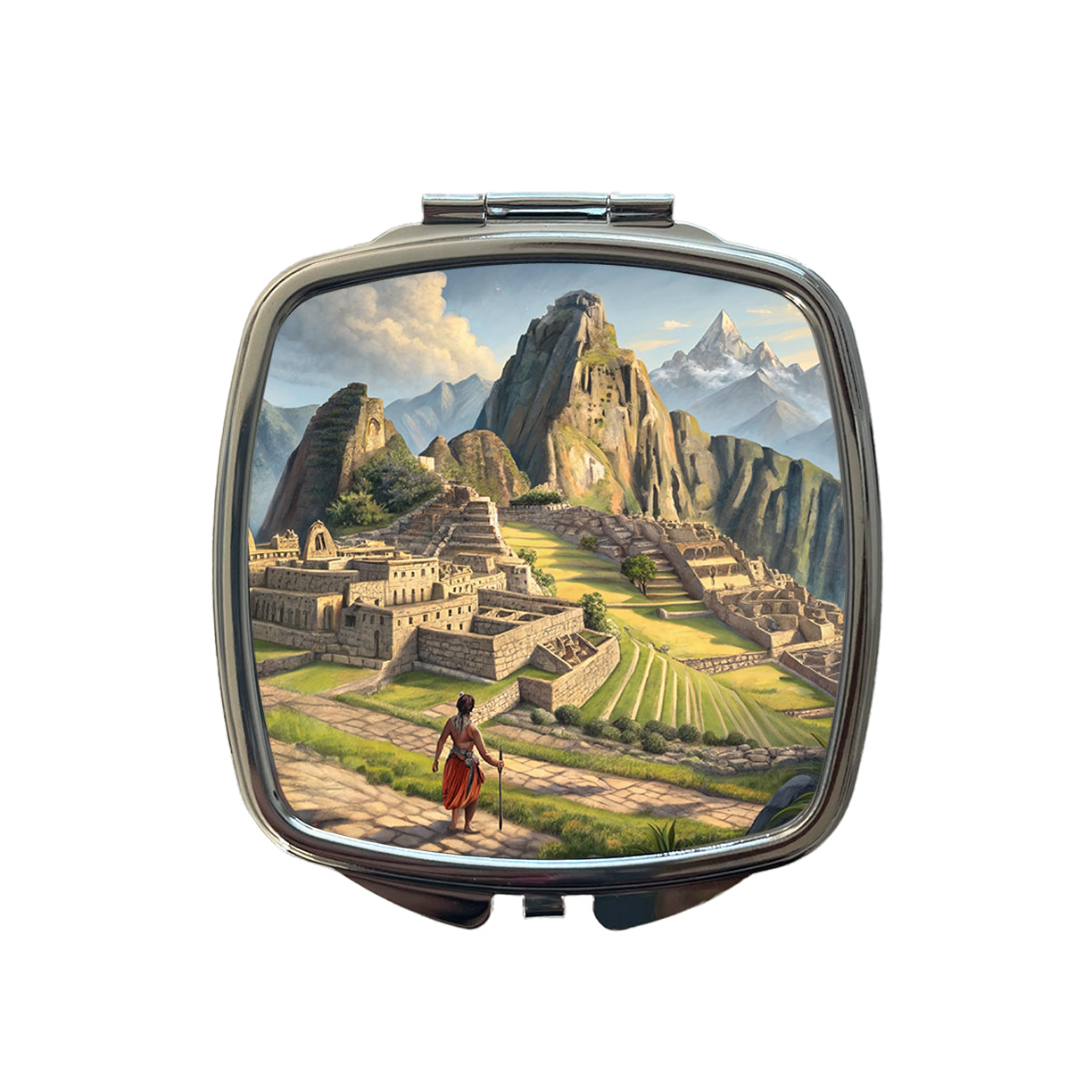 South American Inca Empire Small Travel Purse Handbag Pocket Makeup Compact Mirror