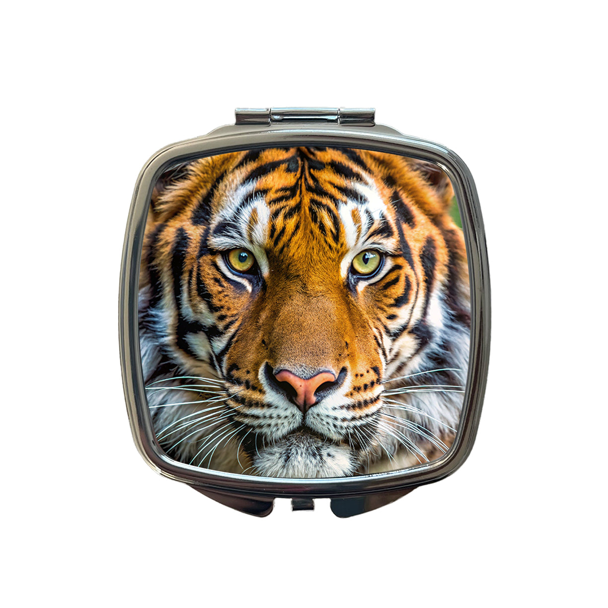 Tiger Face Small Travel Purse Handbag Pocket Makeup Compact Mirror