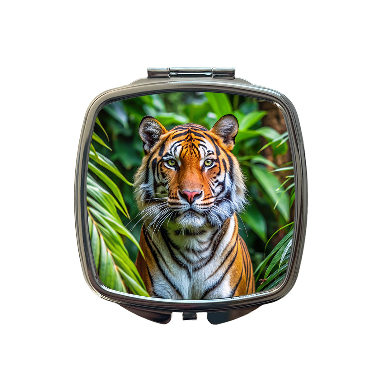 Tiger In The Jungle Small Travel Purse Handbag Pocket Makeup Compact Mirror