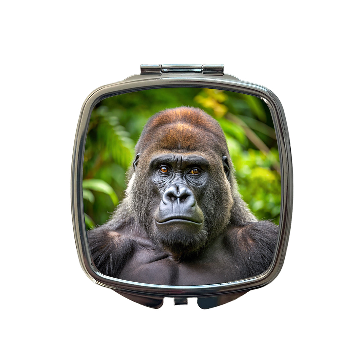 Western Gorilla Ape Small Travel Purse Handbag Pocket Makeup Compact Mirror
