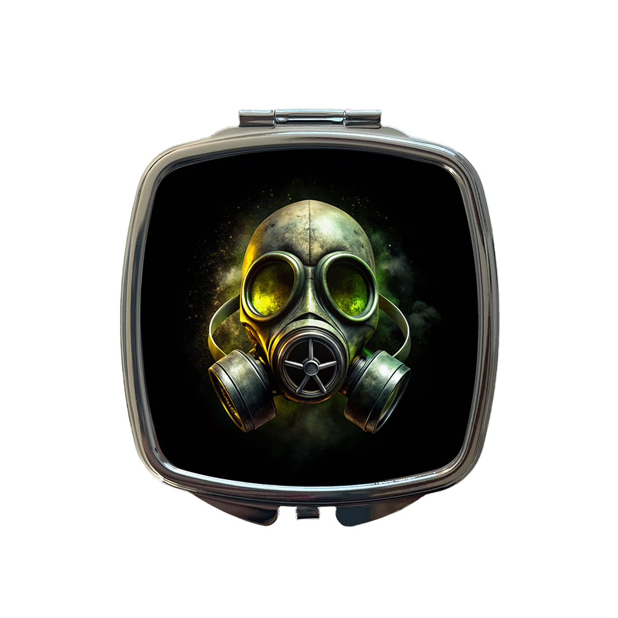 Zombie Outbreak Gas Mask Toxic Gas Small Travel Purse Handbag Pocket Makeup Compact Mirror