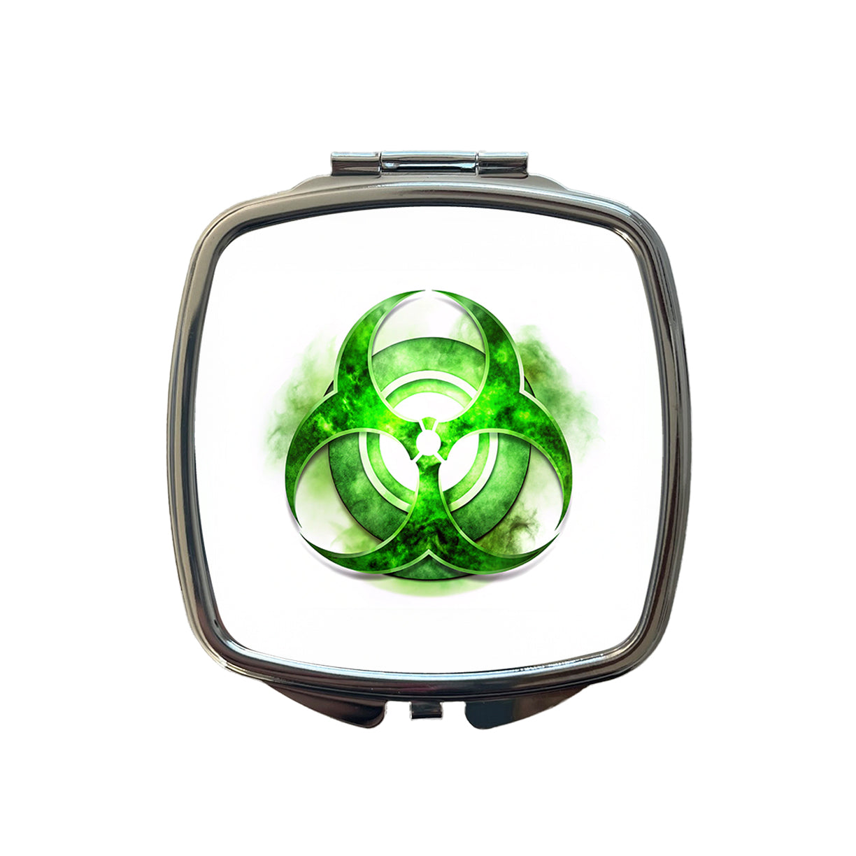 Zombie Outbreak Green Toxic Symbol Small Travel Purse Handbag Pocket Makeup Compact Mirror