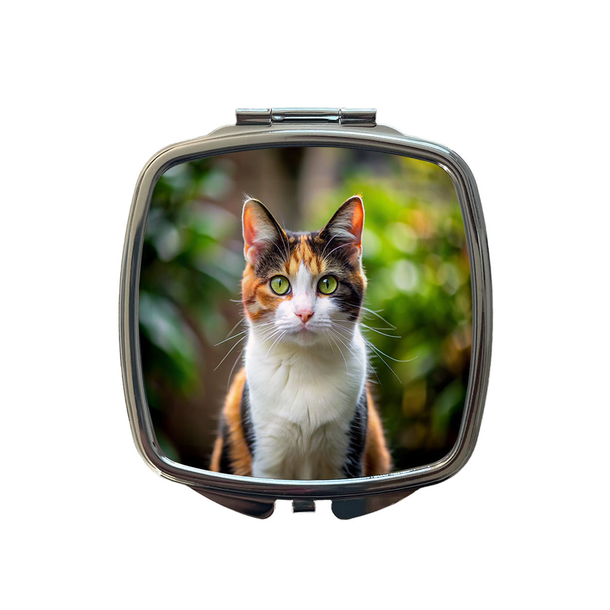 Calico Cat Photo Small Travel Purse Handbag Pocket Makeup Compact Mirror
