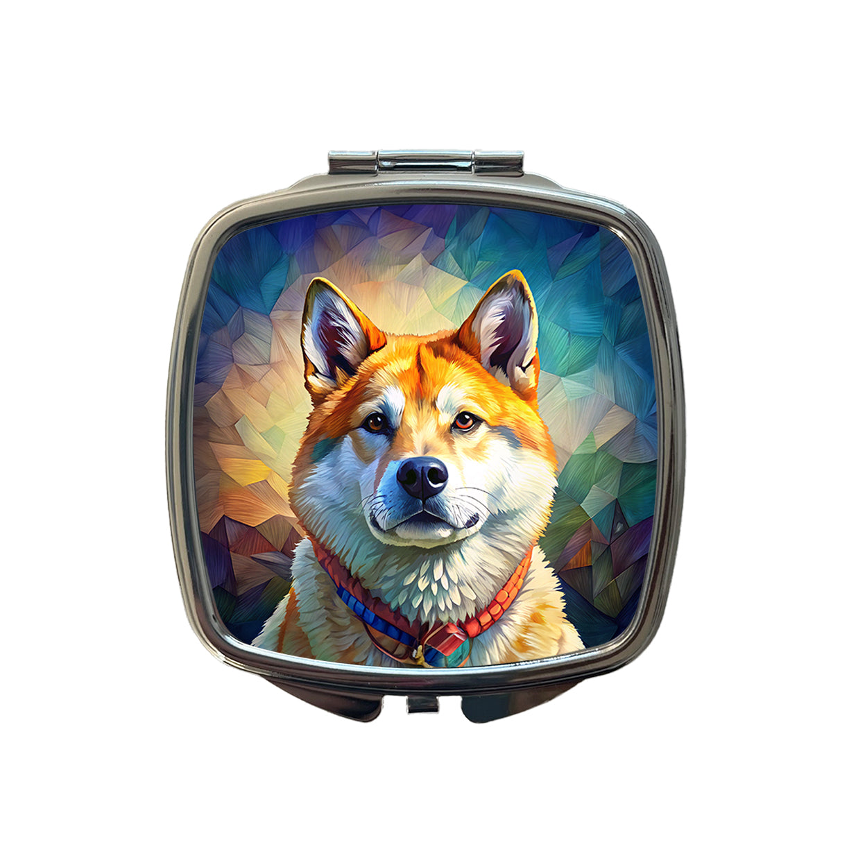 Akita Dog Pop Art Small Travel Purse Handbag Pocket Makeup Compact Mirror