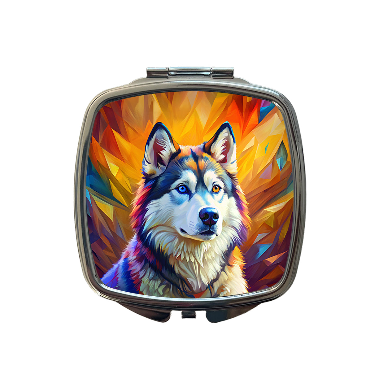 Alaskan Malamute Dog Pop Art Small Travel Purse Handbag Pocket Makeup Compact Mirror