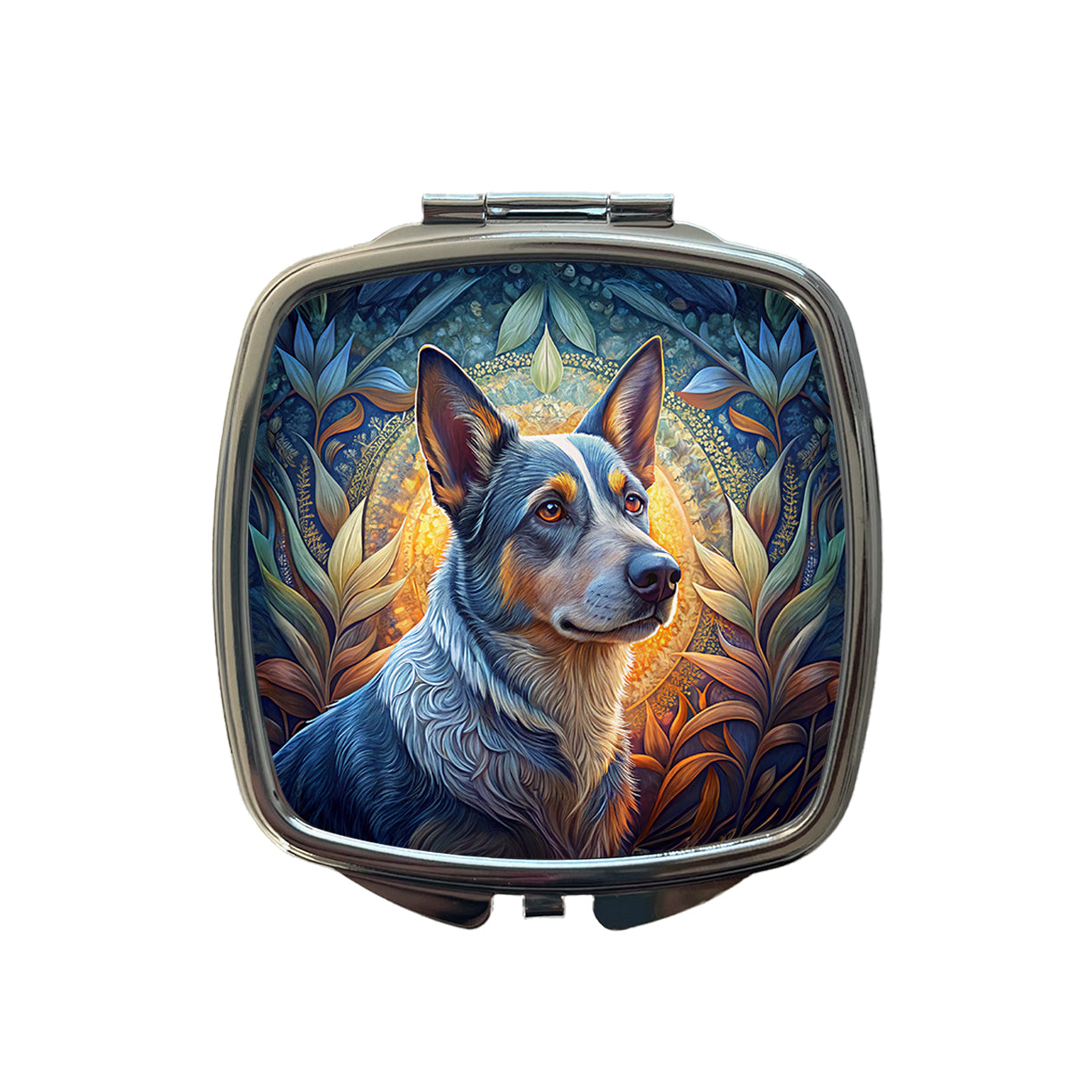 Australian Cattle Dog Art Nouveau Small Travel Purse Handbag Pocket Makeup Compact Mirror