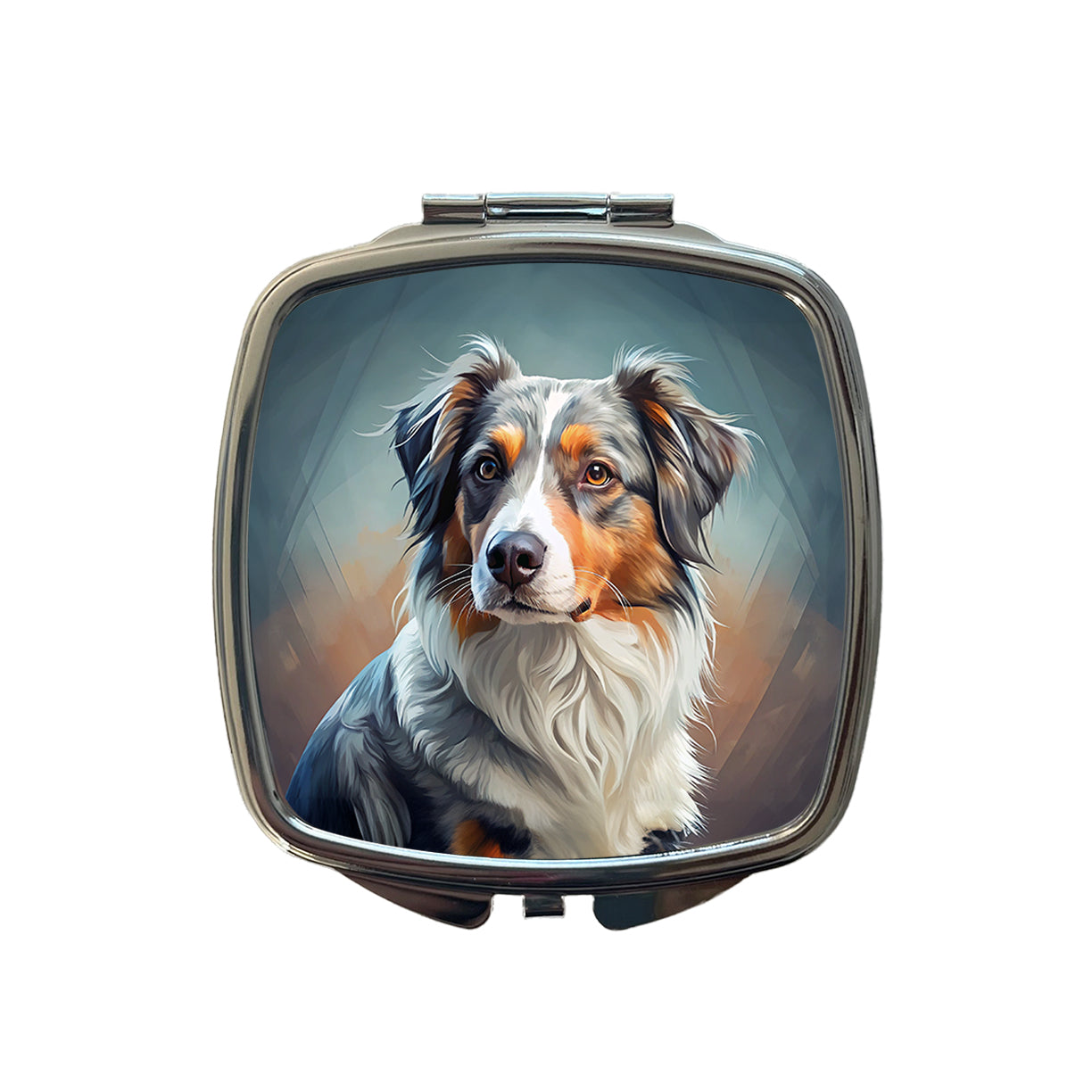 Australian Shepherd Dog Contemporary Art Small Travel Purse Handbag Pocket Makeup Compact Mirror